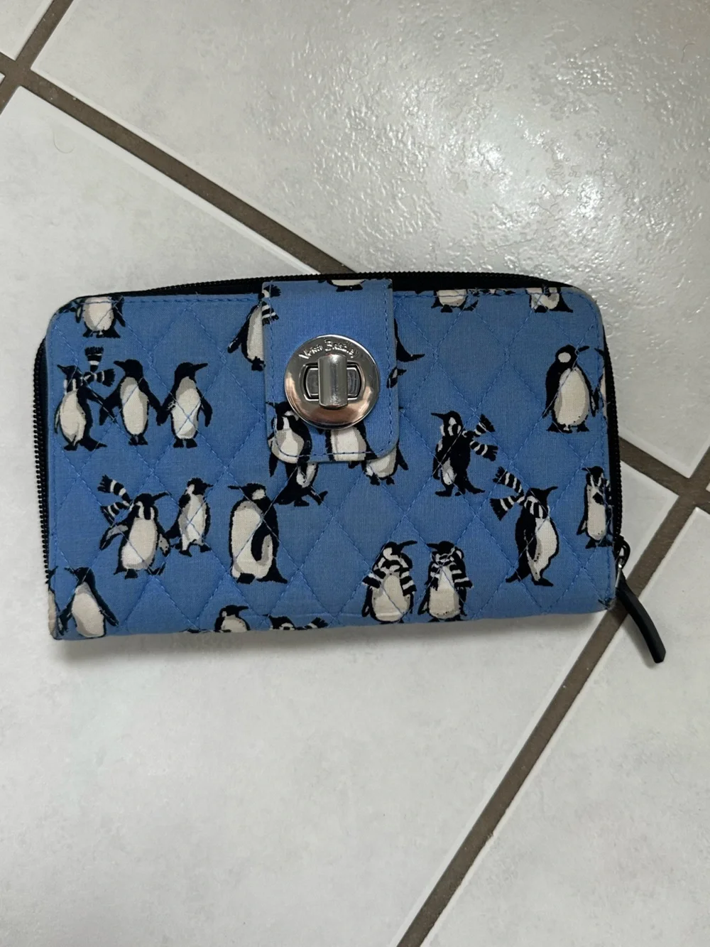 Vera Bradley Blue Penguin Quilted Wallet